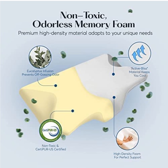 Bedding Sutera Contour Memory Foam Pillow For Sleeping Orthopedic